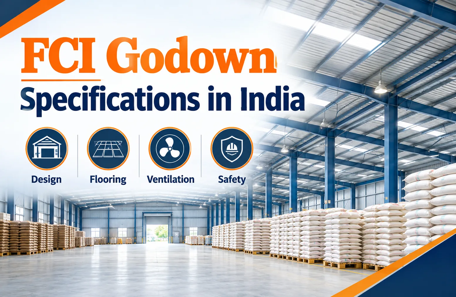FCI Godown Specifications in India: Design, Flooring, Ventilation and Safety